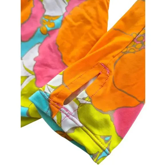 Trina Turk Womens Long Sleeve Sz M Swimsuit Paddle Suit Rashguard Playa Del Flor - Picture 5 of 9